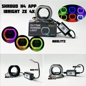 IBRIGHT ZE 4X APP - Shroud Akrilik App Lampu H4 Led