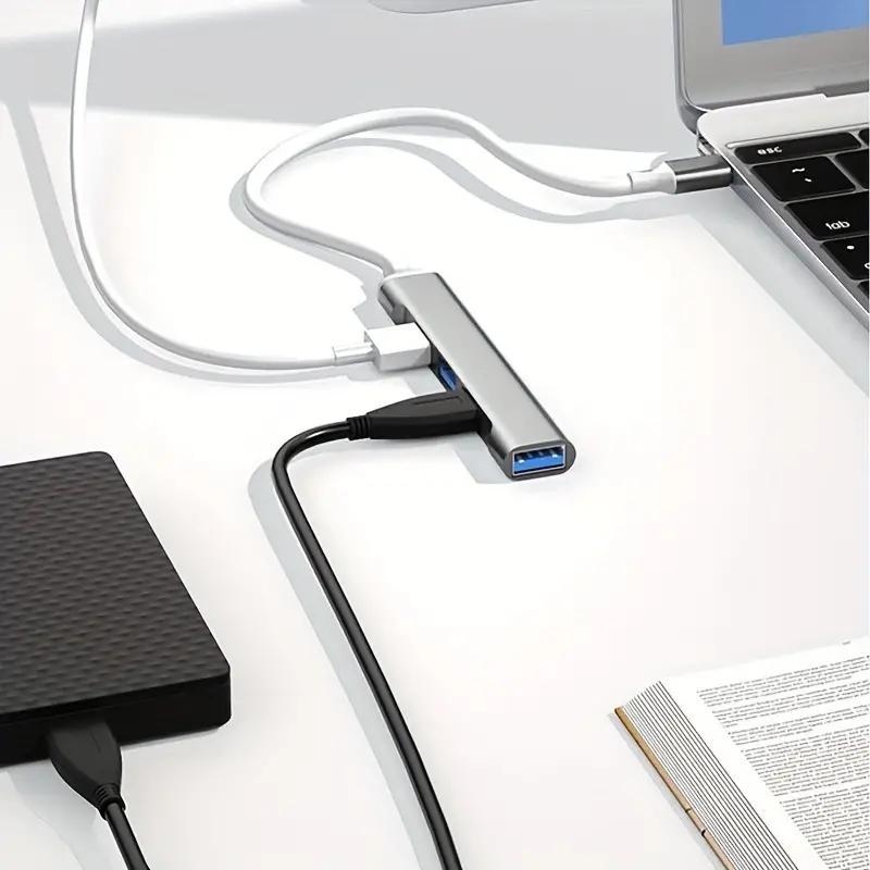 4-in-1 USB 3.0 Hub, 4-Port USB Hub USB Splitter USB Expander for Laptop, Xbox, Flash Drive, HDD, Console, Printer, Camera, Keyboard, Mouse 6