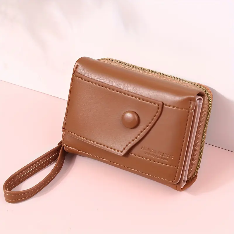[COD]Ví Ngắn, Có Khóa Kéo, ví đựng tiền Xu, Sức Chứa Lớn Nữ Wallet Hình Chữ Nhật 0