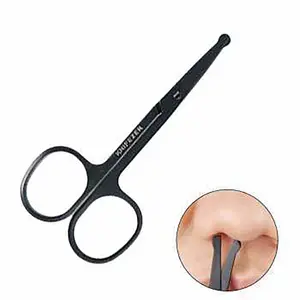 Gunting  Bulu Hidung/gunting Kumis/Gunting Kecil / Pencukur Bulu Hidung  Nose Hair Stainless Steel - Black