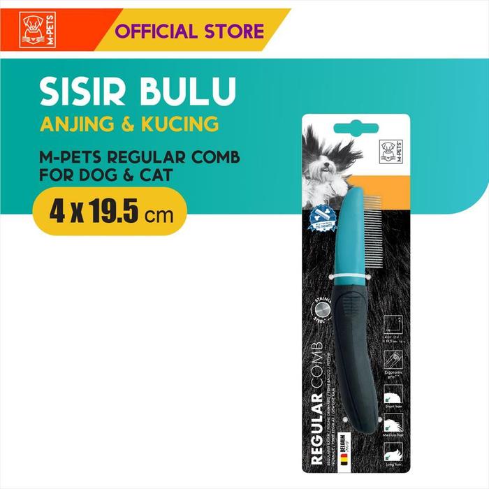 Gambar M-Pets Regular Comb / Sisir Bulu Anjing Kucing Hewan dari M-Pets Volk Pets Indonesia Kota Administrasi Jakarta Barat Tokopedia
