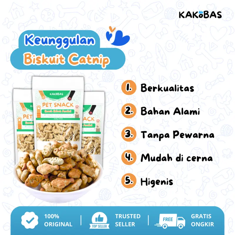 Biskuit Kucing Magic Catnip 100g - Snack Kucing magic Catnip - Cemilan Kucing 100 gram 2