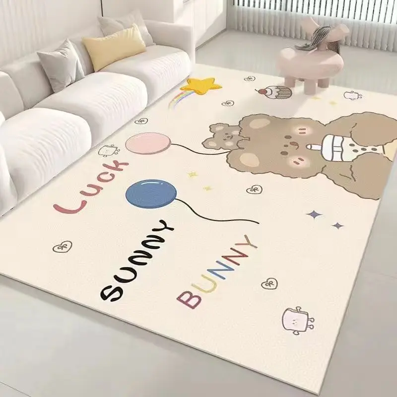 Children's Baby Climbing Mat Cartoon Living Room Carpet Stain-Resistant Easy-to-Care Waterproof PVC Erasable Washable Household Mat