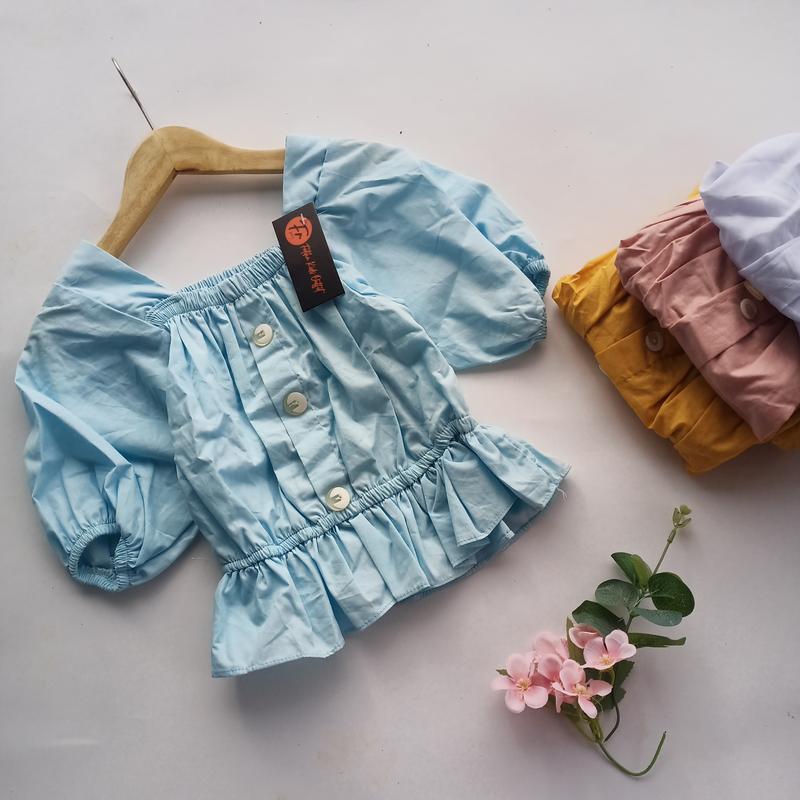 LIANA BLOUSE ATASAN ANAK PEREMPUAN KEKINIAN ALA REMAJA WANITA KOREA Baju 3