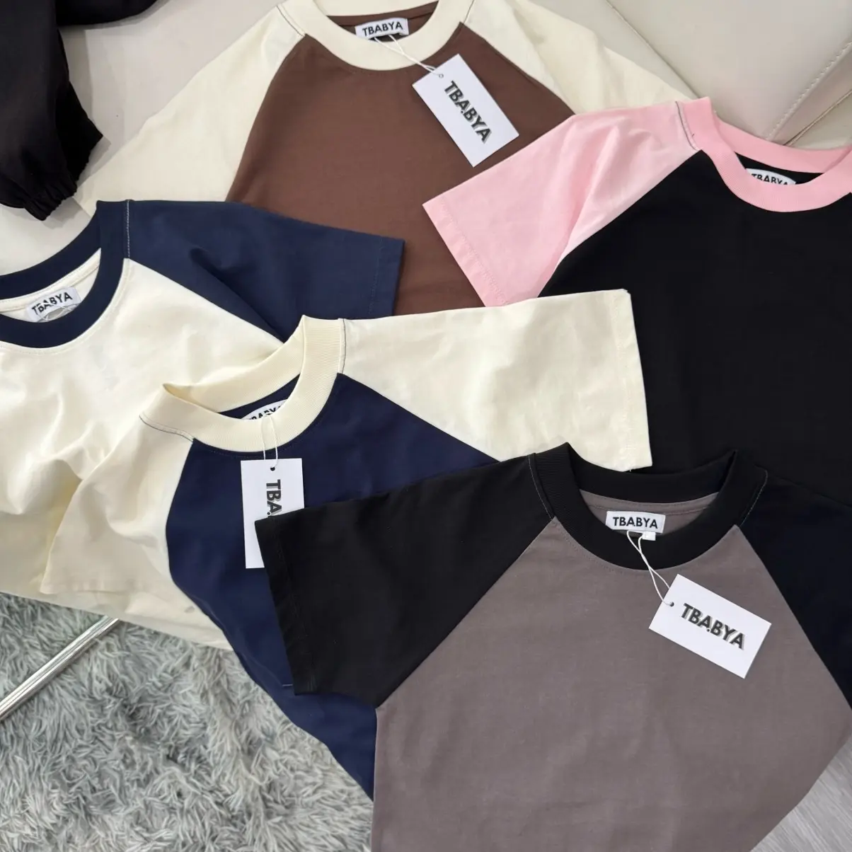 (Mở Bán) (Giá Tốt) BABYTEE PHỐI MÀU TAY - DÁNG RAGLAN FORM SUÔNG THIẾT KẾ TRƠN -250G COTTON CHÍNH PHẨM