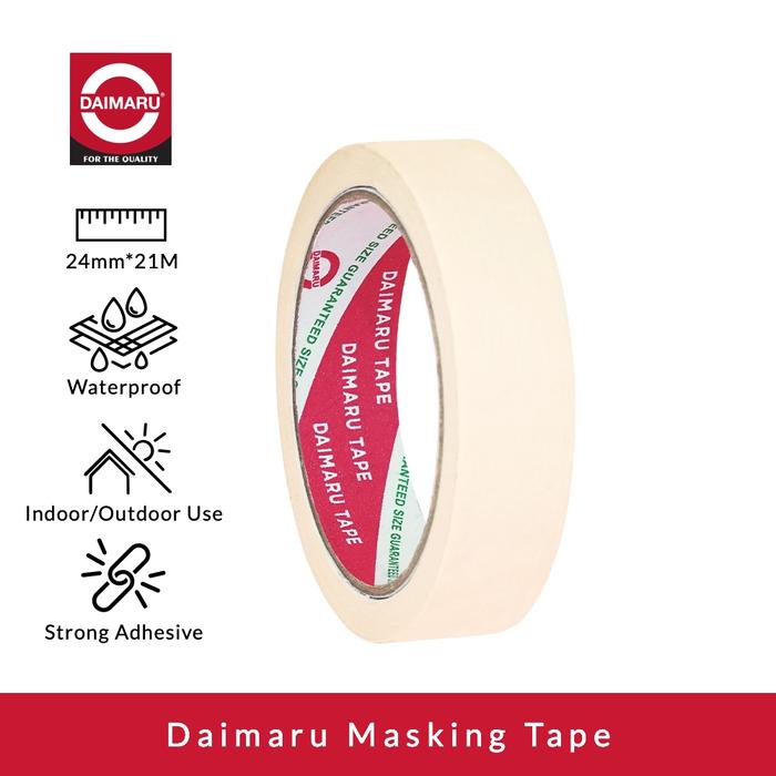 Gambar Daimaru Masking Tape Lakban Kertas Warna Cream 24 mm x 21 meter dari Daimaru Kota Tangerang Tokopedia
