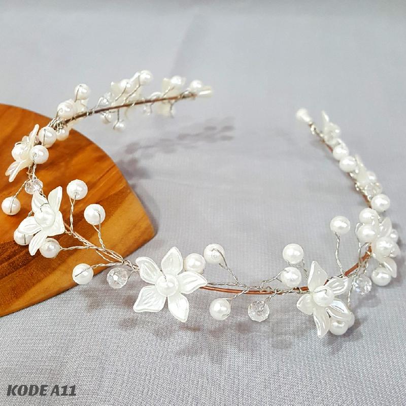 Bando Korea Mutiara Headpiece Aksesoris Rambut Wanita - A453 Headbands 6