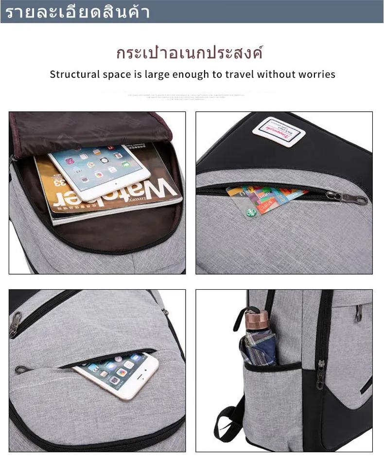 Product Introduction of [จัดส่งทันที] ชุดกระเป๋าเป้ผู้ชาย กระเป๋านักเรียน 3 รุ่นเกาหลีใหม่ใช้งานได้ครบและผ้ากันน้ำ กระเป๋าเป้ backpack กระเป๋าสะพายหลัง 21