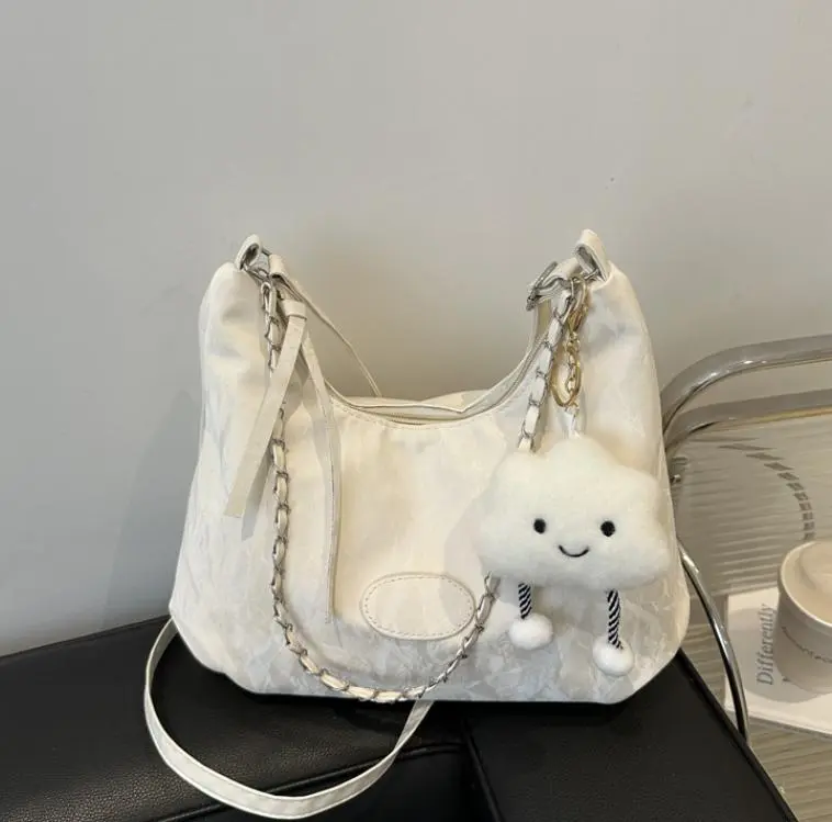 Túi tote Da phối Nhung túi xách đeo chéo nữ thiết kế 2 dây đeo tinh tế tặng kèm charm mây xinh xắn TXN 935 4