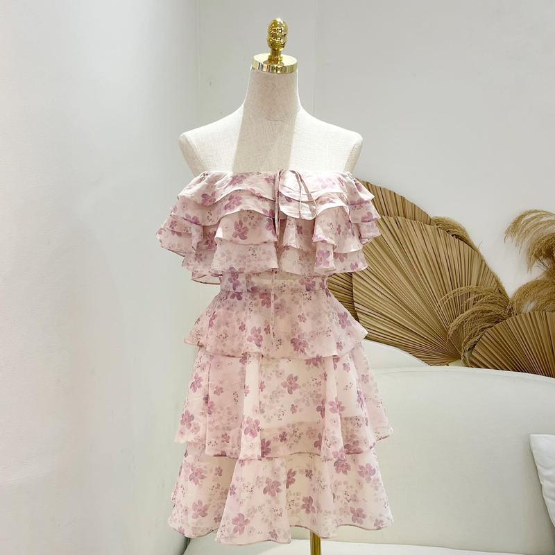 TIELA Đầm váy hoa trễ vai tầng -Flossy Dress 7