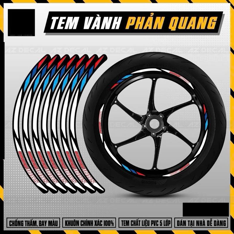 Product Introduction of Tem mâm vành phản quang dành cho xe máy ( 1 bộ 8 miếng) #temvanhxemay #temmamphanquang 7
