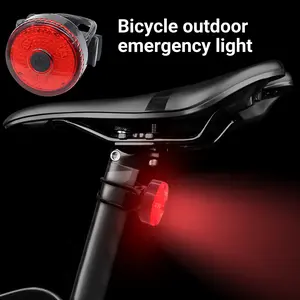 Lampu Belakang Sepeda Bulat USB-C Pengisian Daya Baterai Tahan Air Hujan