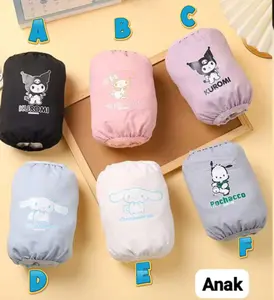 DEKER ATAU MANSET TANGAN ANAK BAHAN SATIN ORI KUROMI CINAMOROLL (13X12)