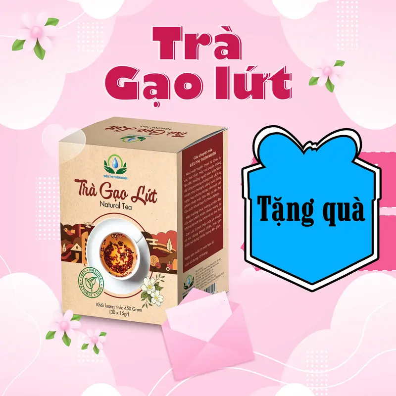 Trà Gạo Lứt Túi Lọc 30 gói tặng 1 gói trà túi lọc 0
