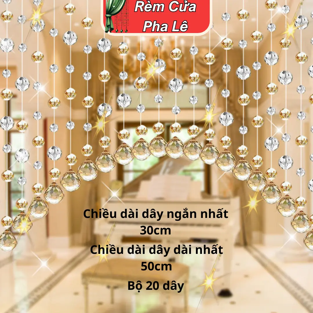 Rèm Cửa Pha Lê Phong Thủy Cao Cấp – Thu Hút Tài Lộc, May Mắn