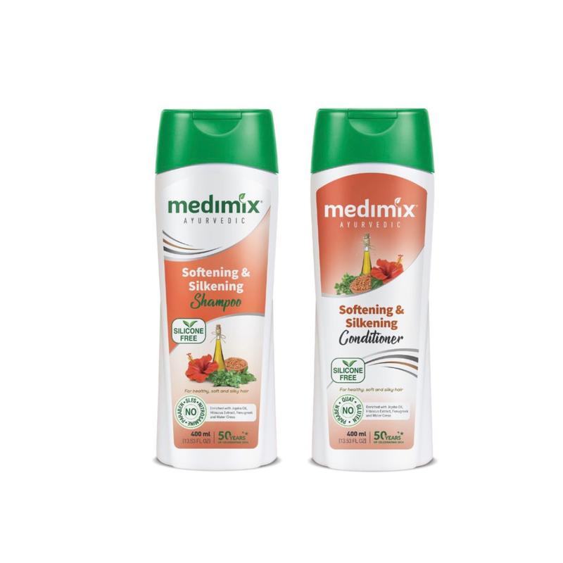  Combo Dầu gội & xả Medimix Dưỡng tóc bóng mượt 400ml chai 