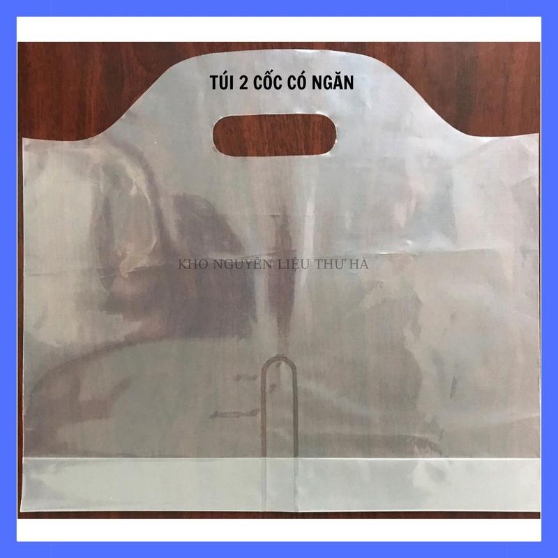 Túi Đựng 2 Cốc Trà Sữa Sang Trọng – Tiện Lợi Cho Quán Take Away