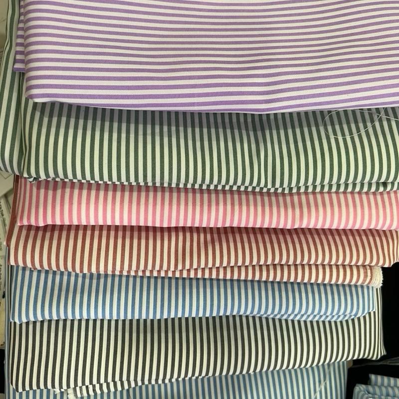  Vải kate sọc ngang không có giãn may áo sơ mi nam nữ may đầm váy áo kiểu đầm suông khổ 1,5m 