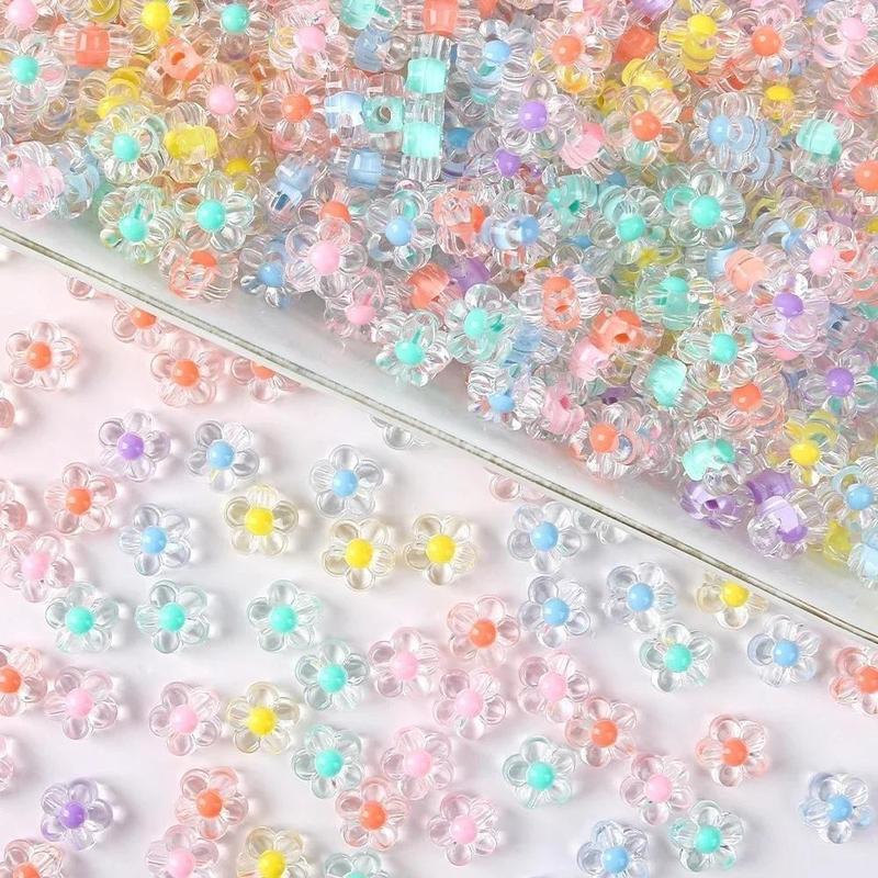 Product Introduction of 20Pcs 12mm Clear Acrylic Sunflowers Beads Loose Spacer Beads for Jewelry Making DIY Handmade Bracelet Necklace Accessories 3