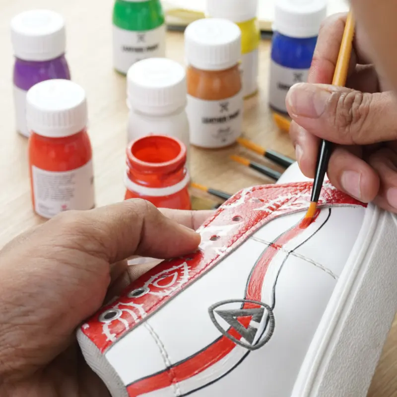 Cat Sepatu Cat Tas Leather Paint Canvas 20ml Suede Sol Midsole Kulit Sintetis Camping Outdoor Shoe Pria Painting Art | Summer Shoes Care 5