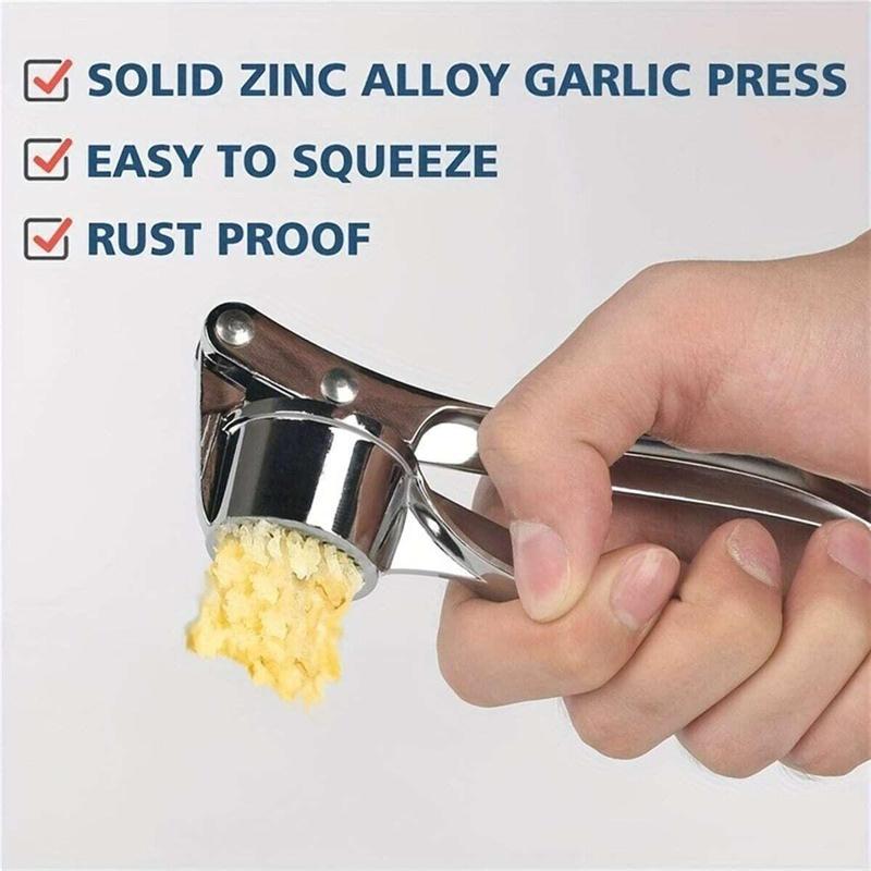 Product Introduction of Stainless Steel Garlic Press, Manual Garlic Press with Handle, Kitchen Accessories, Durable Ginger Press for Kitchen, Household Essentials 11