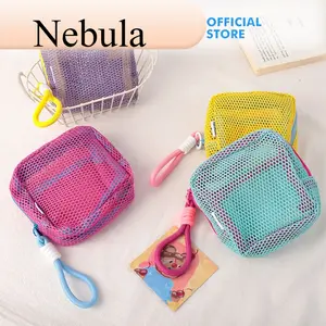 Tas Kosmetik Jaring Travel Makeup H1091 Pouch Mini Anti Jamur Fleksibel Dengan Hand Strap