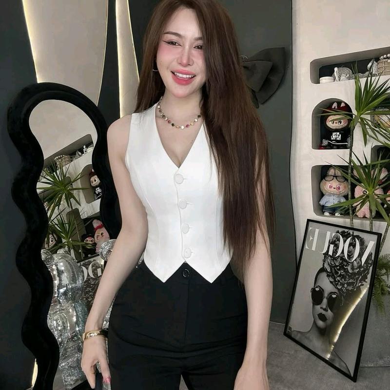 sét áo ghi lê sat nách +  quần ống loe ( dai quần 102 cm) đi tiệc. di làm sang chảnh. Top Nữ Women Ong Nhung Kem 5