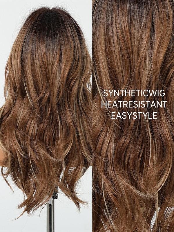 24 Inch Long Layered Cut Wigs for Women, Gorgeous Fluffy Wigs, Synthetic Full Machine Wigs for Party, Daily Use 5