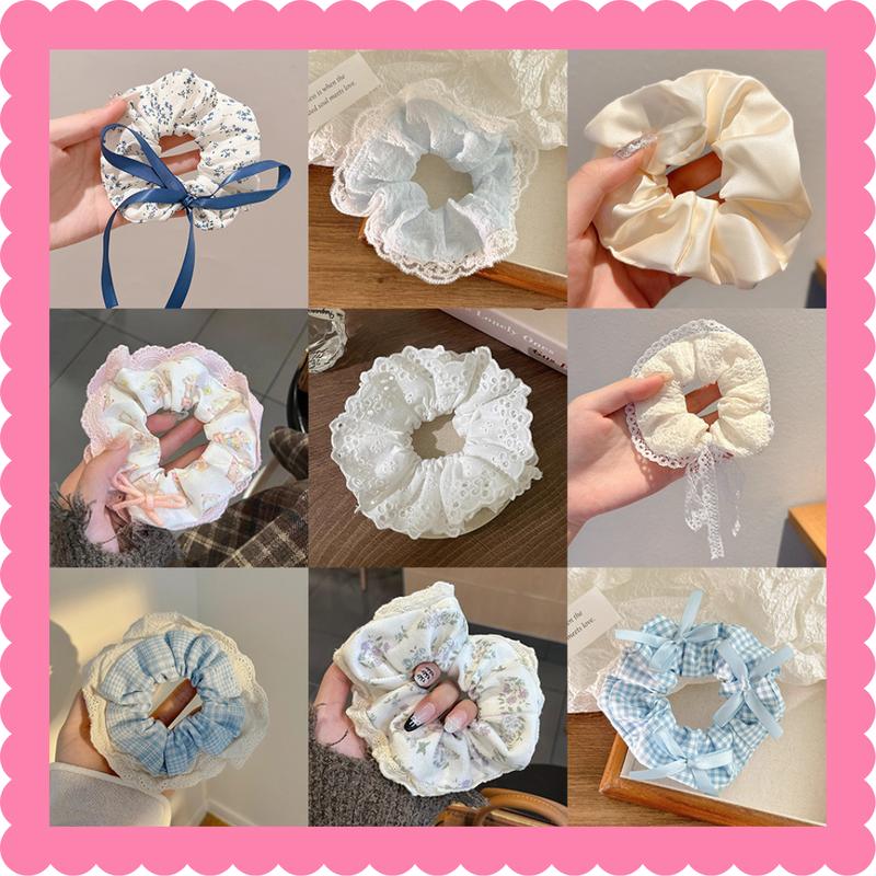 Scrunchies Minota dây cột tóc vải mềm nhiều kiểu xinh xắn S08