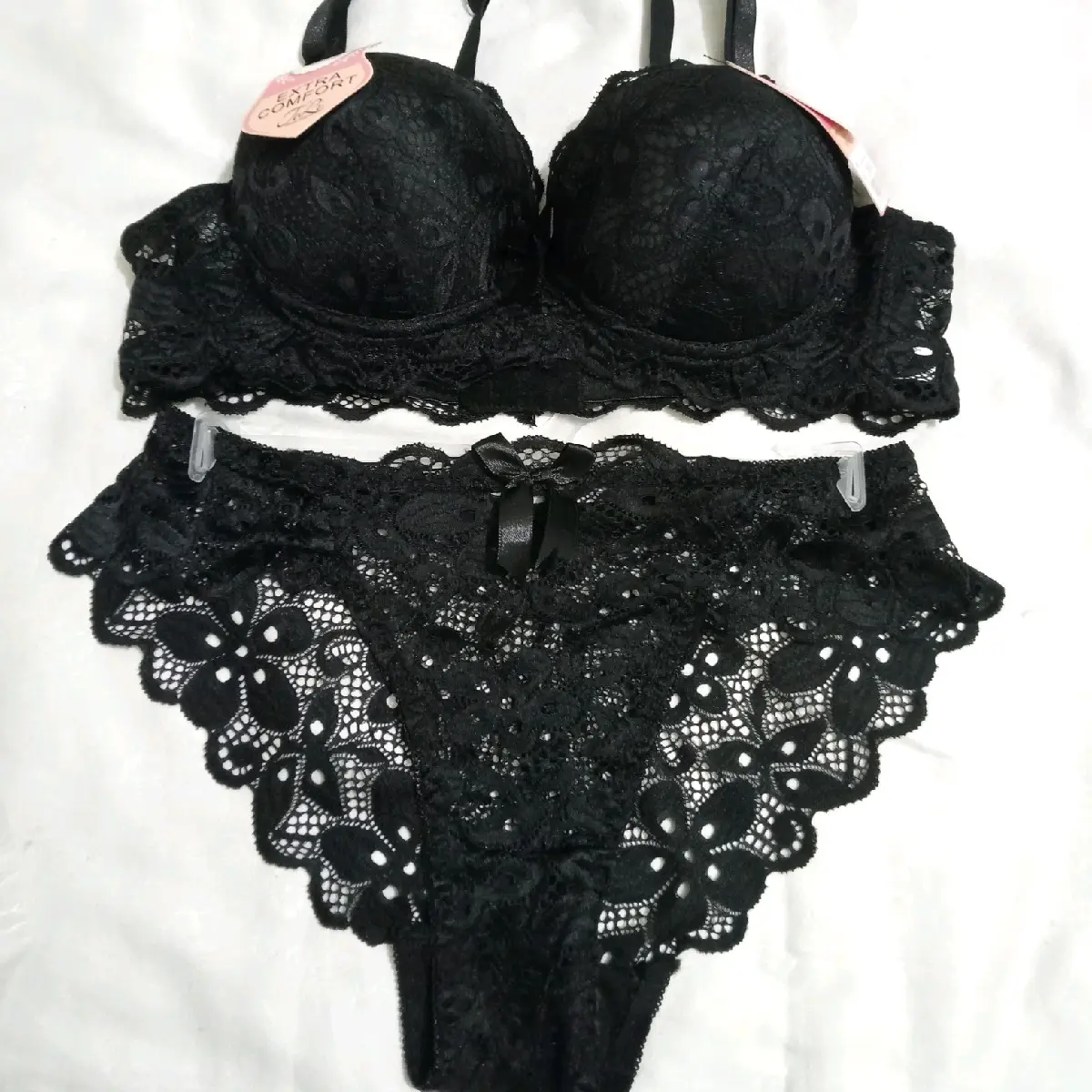 BRA SET bh + cd beha celana dalam wanita setelan renda import quality RC03 36-42 cup B / bra sexy hot busa motif bunga import 1 set beha dewasa hot sexy