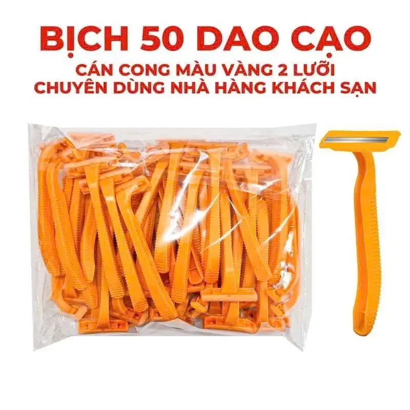 ( HÀNG SẴN KHO ) Giao Màu Ngẫu Nhiên - Bịch 50 cây Dao Cạo Râu 50 Cây/Túi Siêu Tiết Kiệm , Nhựa Cao Cấp Bền Bỉ