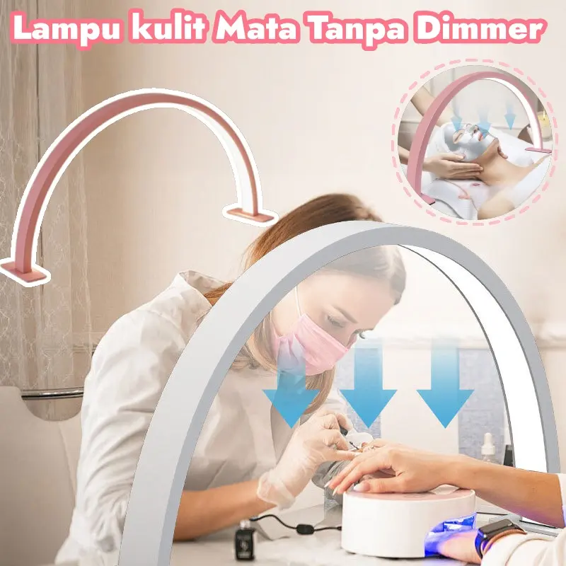 Lampu Untuk Manikur/ Ekstensi Bulu Mata /  Dan Tato Alis / Lampu LED Berbentuk Setengah Bulan Untuk Perawatan Kecantikan / Lampu Pembesar Untuk Manikur Yang Ramah Mata