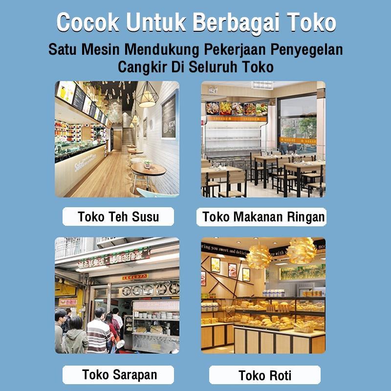 REAIM Cup Sealer Mesin Press 8-26 Oz Original Mesin Cup Sealer [Semua Ukuran Cup] Mesin Press Gelas Plastik Sealing Machine Alat penutup minuman Mesin Segel Gelas Alat Pres Gelas Mesin Pres es teh jumbo Besi Vacuum - mesin