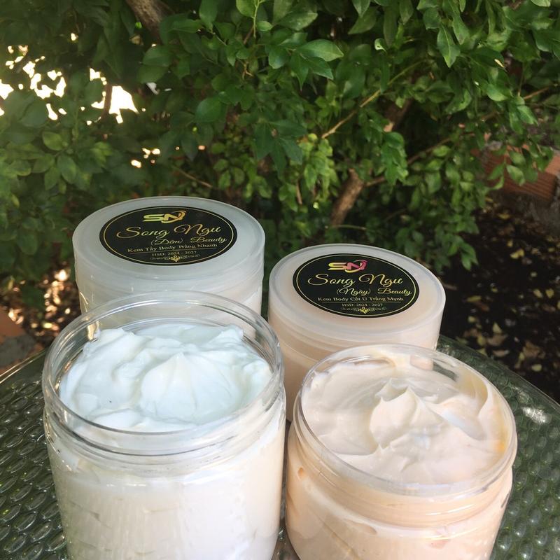 2 hộp kem Body Song Ngư ( 250g tẩy + 180g cốt ủ) khử đen nhanh dưỡng trắng mạnh Dưỡng Da Body Dưỡng Body Nữ Women