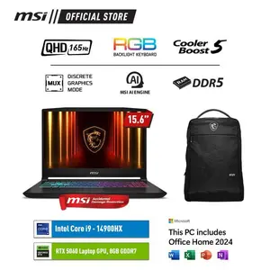 MSI KATANA 15 HX I9 14900HX RTX5060 16GB 1TB 15.6QHD 165HZ W11 OHS