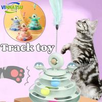 Gambar Vinnatsu Mainan Kucing / Cat Toys Tower 4 Susun Interaktif / Mainan Tower Kucing Bola Kerincingan Putar - B - Merah muda dari Vinnatsu MALL2 Kab. Tangerang 1 Tokopedia