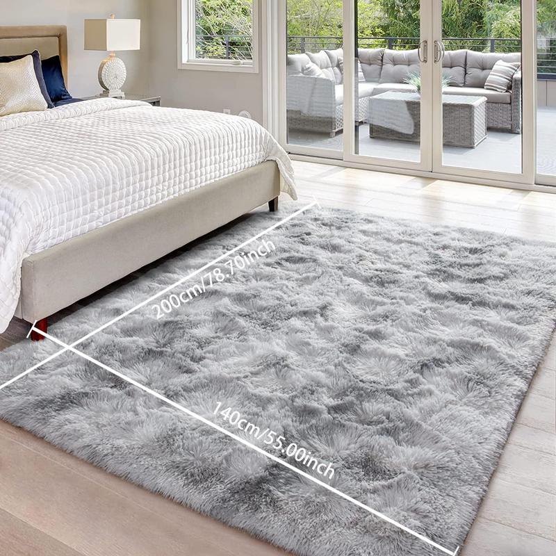 Solid Color Faux Fur Shag Rugs for Living Room, Non-slip Soft Floor Carpet, Modern Floor Mat for Living Room Bedroom Home Decor, Valentine's Day Gift 3