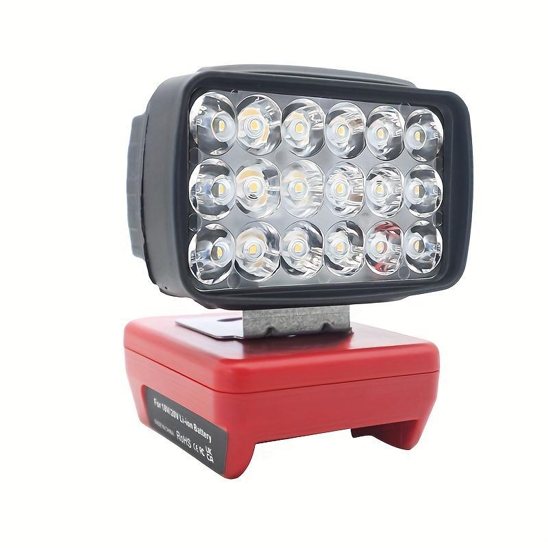 Flood Work Light, LED Work Light Compatible with for Milwaukee 18V Lithium Battery, Cordless LED Job Site Light, Gifts For Boyfriend, Construction 1