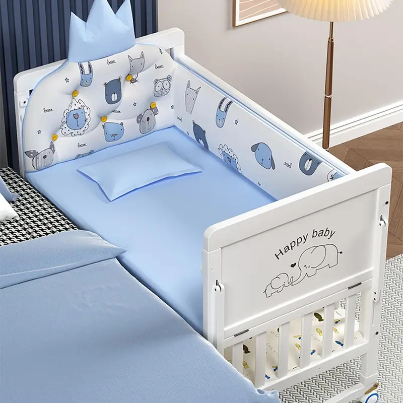 Nôi Em Bé S318 Hatato phủ 3 lớp sơn trắng dùng cho bé từ 0-4 tuổi có thể làm nôi cho trẻ sơ sinh 1