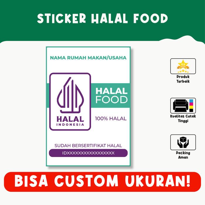 Jual Sticker Halal Food – Penanda Makanan Bersertifikat Halal, Bisa ...