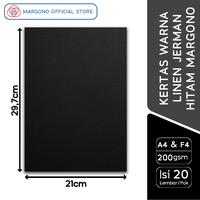 Gambar Margono Kertas Warna A4/F4 Linen Jerman Hitam 200 gsm - 20 Lembar - A4 dari Margonopaper Kota Semarang 2 Tokopedia