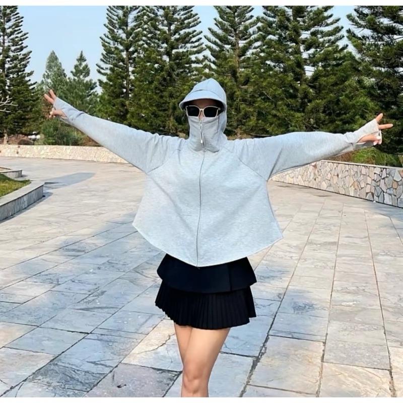 Áo Chống Nắng Cánh Dơi Cho Nữ Chống Nắng Chống Tia UV Vành Mũ To Chất Umì Nỉ Cao Cấp Co Giãn Mát Thấm Hút Mồ Hôi