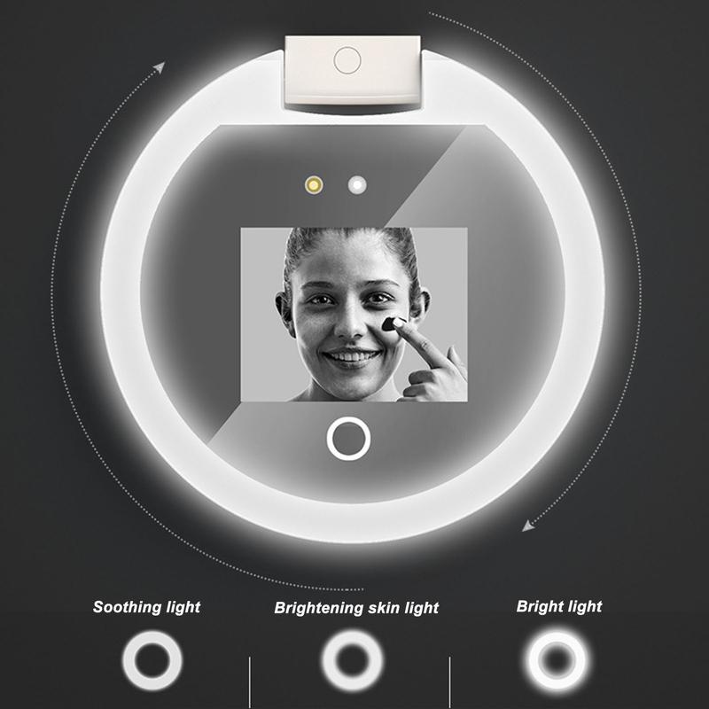 Pocket Mirror UV Mirror Sunscreen Testing Camera with Light 2X Magnification Travel Makeup 3.5in Pocket Size 4