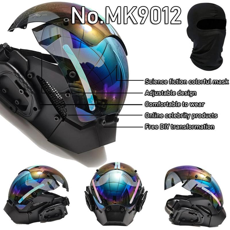 Punk Helmet Mask, 1 Count Holiday Decoration Mask, Party Decorative Mask, Cool Masks, Cybermask for Men, Festive & Party Supplies, Gifts for Men, Valentine's Day Gift 4