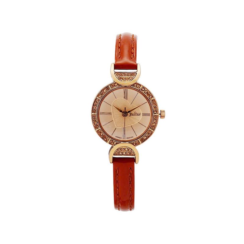 Đồng hồ nữ JULIUS dây da nâu cá tính JA-779E Women Titan