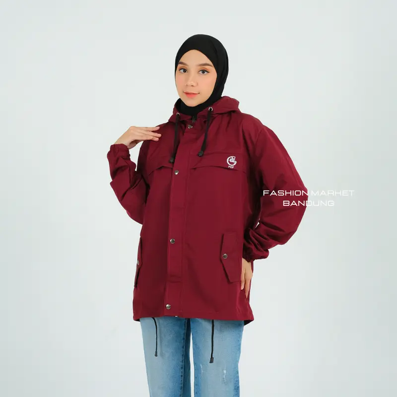 Jaket Parasut Wanita Waterproof Model Sinai Size M L XL XXL Original FCF / Jaket Wanita Outdoor 3