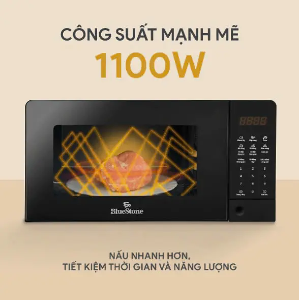 Lò vi sóng điện tử Bluestone MOB-7815 20 lít, 1100W, Bảo hành 2 năm chính hãng 2