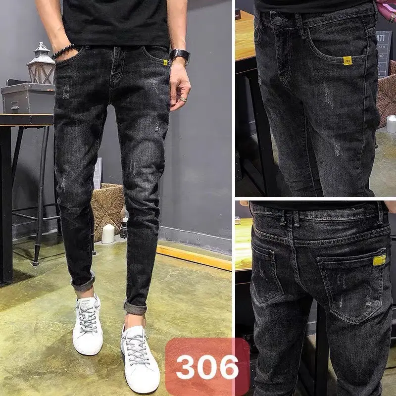 (MS306) Quần jean nam co giãn 4 chiều,quần bò nam,form chuẩn,ống côn phong cách , chất vải Denim Có Túi jeannam