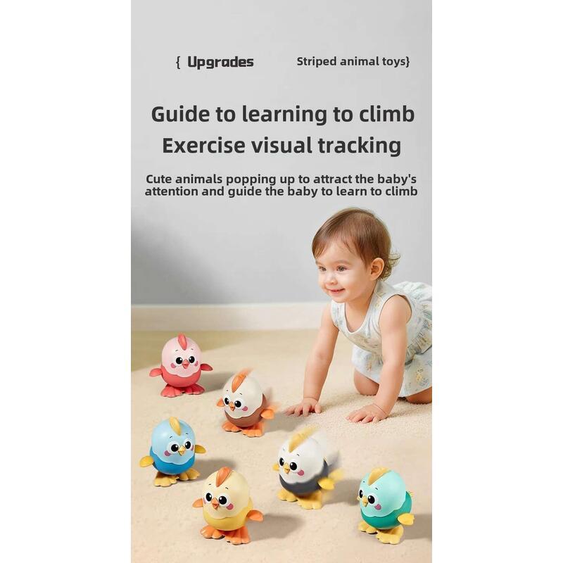 Product Introduction of Children's Cartoon Clockwork Wind-up Jumping Chick Baby Educational Toy Wind Up Kids Girls Boys Toys 10