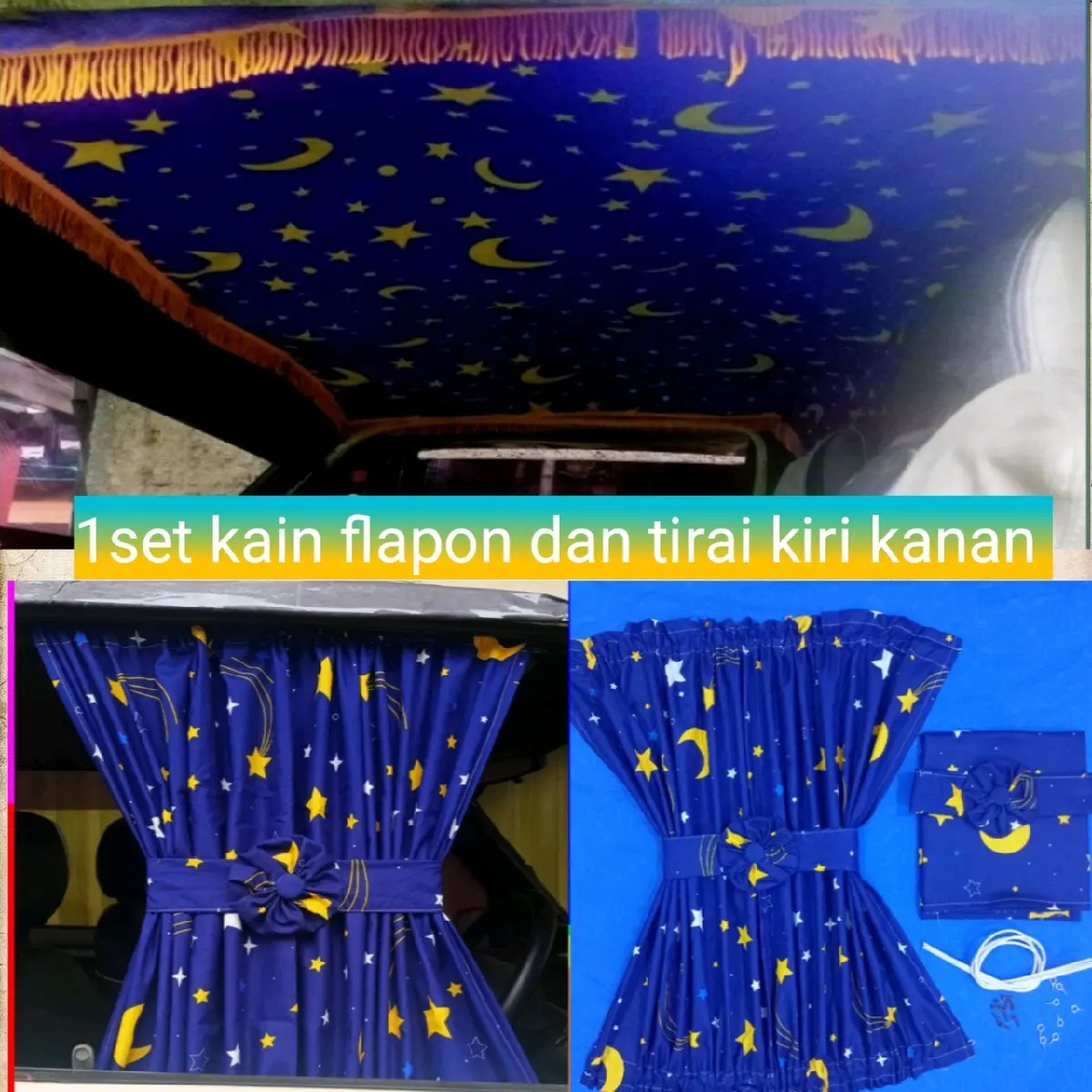 Aksesoris kabin truk plapon dan tirai pintu kiri kanan 1set 2jenis barang Truck